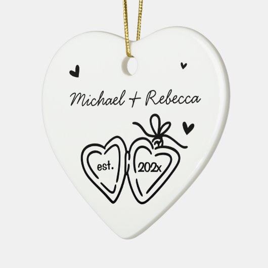 新お洒落婚初めてのクリスマスオーナメント セラミックオーナメント (左)