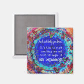 新かわいらし始の感動的勇気付けられる マグネット (正面/裏面)