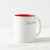 新かわいらし従兄弟パーソナライズされた家族 ツートーンマグカップ (正面右)