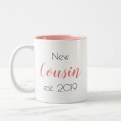 新かわいらし従兄弟パーソナライズされた家族 ツートーンマグカップ (左)