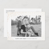 新きらめく年 |ホリデーフォトカード シーズンポストカード (正面/裏面)