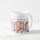 新きらめくNana 4写真パーソナライズされた コーヒーマグカップ (正面右)