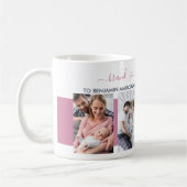 新きらめくNana 4写真パーソナライズされた コーヒーマグカップ (左)