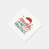 新しいいけな素敵なクリスマスおもしろいサンタ スタンダードカクテルナプキン (角)