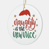 新しいいけな素敵なクリスマスおもしろいサンタ セラミックオーナメント (左)