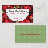 新しいいちごのフルーツの果実のベーキングの料理カード 名刺 (正面/裏面)