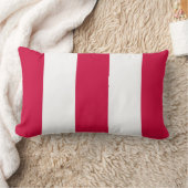 新しいいちご赤い及び白のストライプな腰神経の枕 ランバークッション (ブランケット)