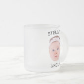 新しいおじさんギフトマグカスタム、ベビー顔写真ギフト フロストグラスマグカップ (正面右)