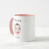 新しいおじさんギフト写真カスタム、ベビー顔写真ギフト マグカップ (正面左)