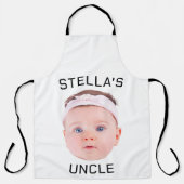 新しいおじさんギフト、カスタムベビー顔写真ギフト エプロン (正面)