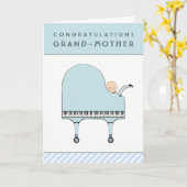 新しいおばあちゃんおめでとう カード (黄色い花)