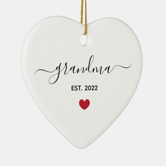 新しいおばあちゃんの最初年のセラミックオーナメントと写真 セラミックオーナメント (右)