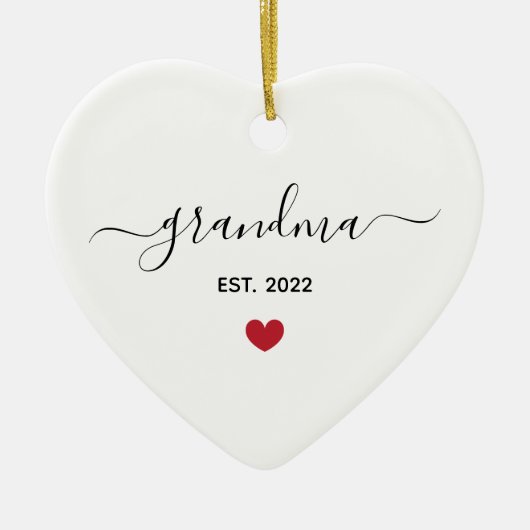 新しいおばあちゃんの最初年のセラミックオーナメントと写真 セラミックオーナメント (正面)