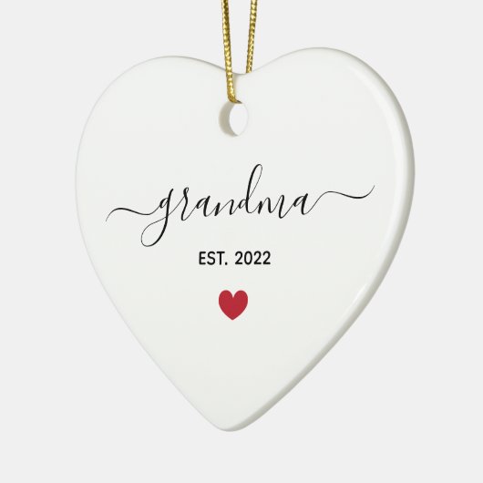 新しいおばあちゃんの最初年のセラミックオーナメントと写真 セラミックオーナメント (左)