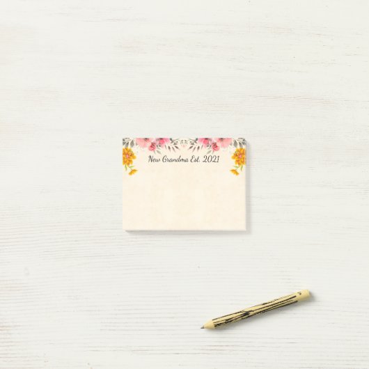 新しいおばあちゃんエスト。2021装飾フローラ ポストイット (デスク上)