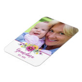 新しいおばあちゃんエレガントの花写真 マグネット (左側)