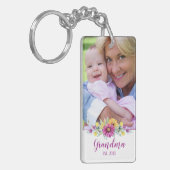 新しいおばあちゃんエレガントの花|写真 キーホルダー (正面左)