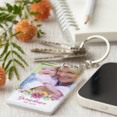 新しいおばあちゃんエレガントの花|写真 キーホルダー (正面右)