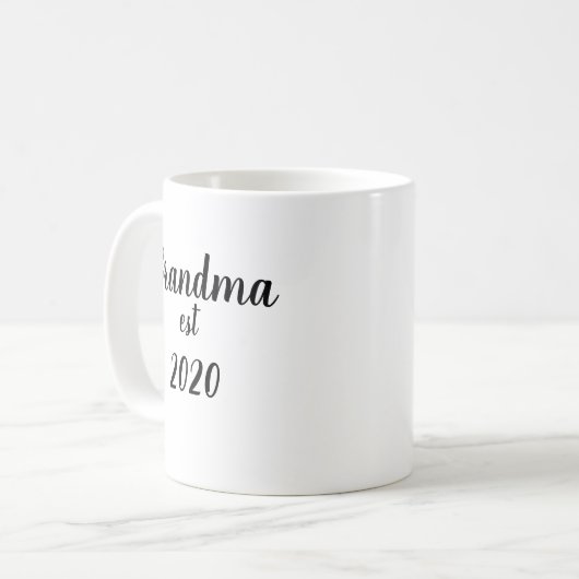 新しいおばあちゃんグランドパグランドペアレントを追加Year Est Gift コーヒーマグカップ (正面左)