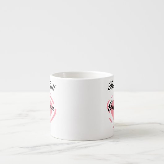 新しいおばあちゃんベビーガールピンクハートギフト エスプレッソカップ (正面)
