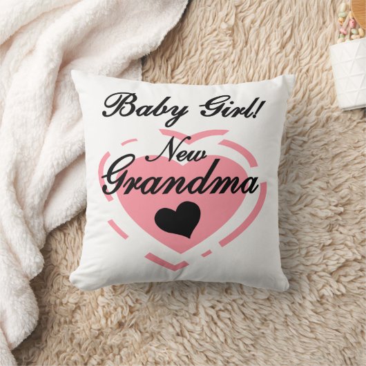 新しいおばあちゃんベビーガールピンクハートギフト クッション (ブランケット)