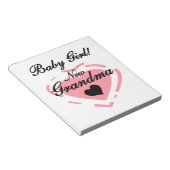 新しいおばあちゃんベビーガールピンクハートギフト ノートパッド (アングル)