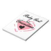 新しいおばあちゃんベビーガールピンクハートギフト ノートパッド (回転)