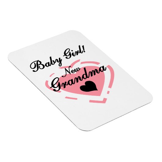 新しいおばあちゃんベビーガールピンクハートギフト マグネット (右側)