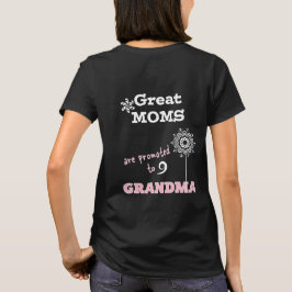 新しいおばあちゃんTシャツ すばらしいお母さんがおばあちゃんに昇進 Tシャツ