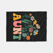 新しいおばさんワイルドフラワーの1歳の誕生日＆ベビーシャワー フリースブランケット (正面(横))