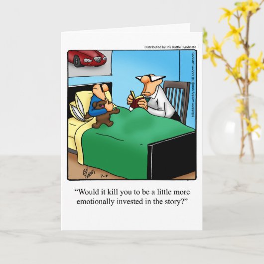 新しいおもしろいお父さんおめでとうグリーティングカード カード (黄色い花)