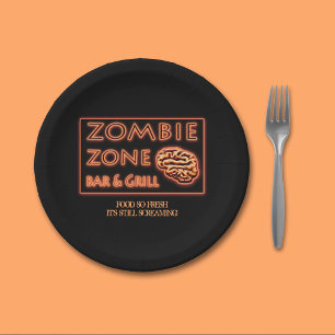 新しいおもしろいなハロウィンのゾンビの食糧そう ペーパープレート