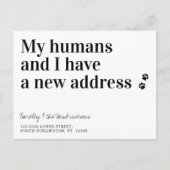 新しいおもしろいアドレス犬ペット移動 案内ポストカード (正面)