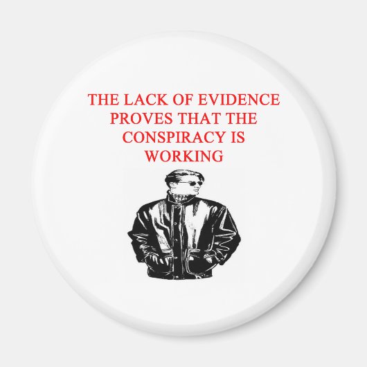 新しいおもしろいアフジョークの陰謀説 マグネット (正面)