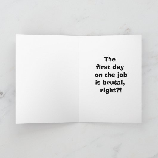 新しいおもしろいジョブおめでとうカード カード (内部)