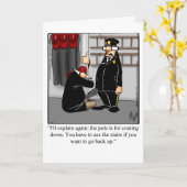 新しいおもしろいジョブおめでとうカード カード (黄色い花)