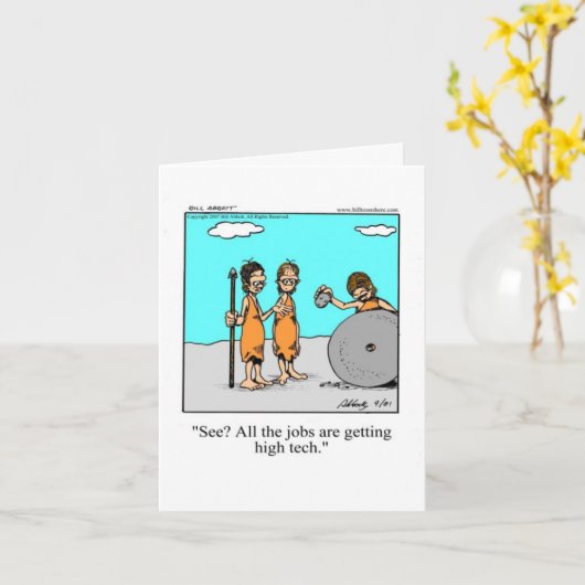 新しいおもしろいジョブおめでとうグリーティングカード カード (黄色い花)