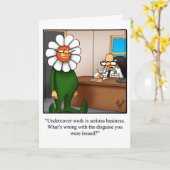 新しいおもしろいジョブおめでとうグリーティングカード カード (黄色い花)