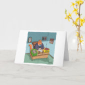 新しいおもしろいジョブカード – 子猫ビジネスマンカード カード (黄色い花)