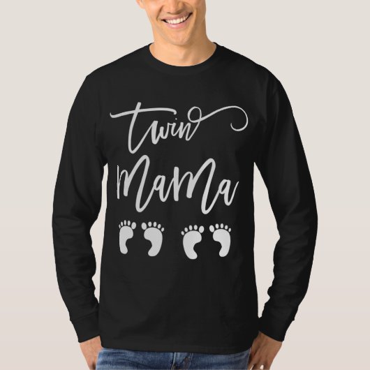 新しいおもしろいママのためのツインママことわざ Tシャツ (正面)