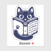 新しいおもしろい本買の本好き シール (シート)