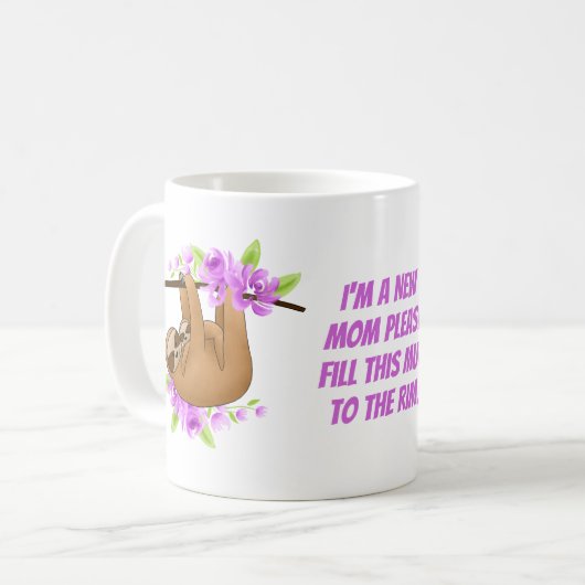 新しいおもしろい母はコーヒーを飲む コーヒーマグカップ (正面左)