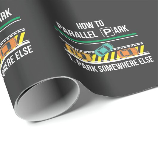 新しいおもしろい運転免許証アドバイスパラレルパーク ラッピングペーパー (ロールコーナー)