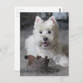 新しいおもちゃを持つバラ ポストカード (正面/裏面)