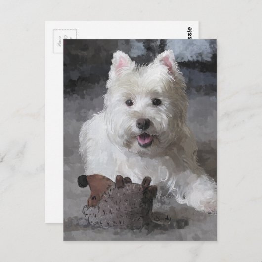 新しいおもちゃを持つバラ ポストカード (正面/裏面)