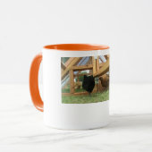 新しいおりのコーヒー・マグの幸せで若い雌鶏 マグカップ (正面左)