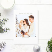 新しいお家のホリデー 赤い水彩のドア シーズンカード