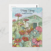 新しいお家の春を祝おう 不動産 ポストカード (正面/裏面)