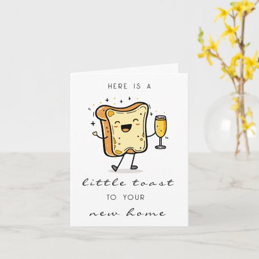 新しいお家への乾杯 カード (黄色い花)