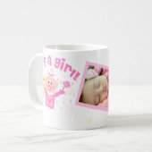 新しいお母さんの女の赤ちゃんのカスタムな写真のマグ コーヒーマグカップ (正面左)